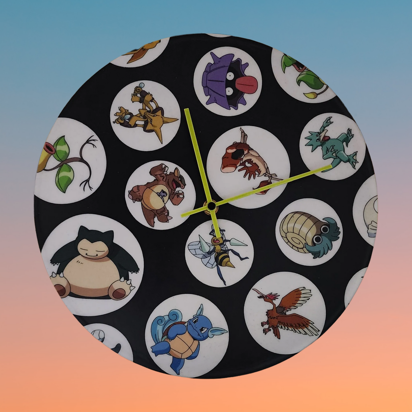Pokemon Vinyl record clock