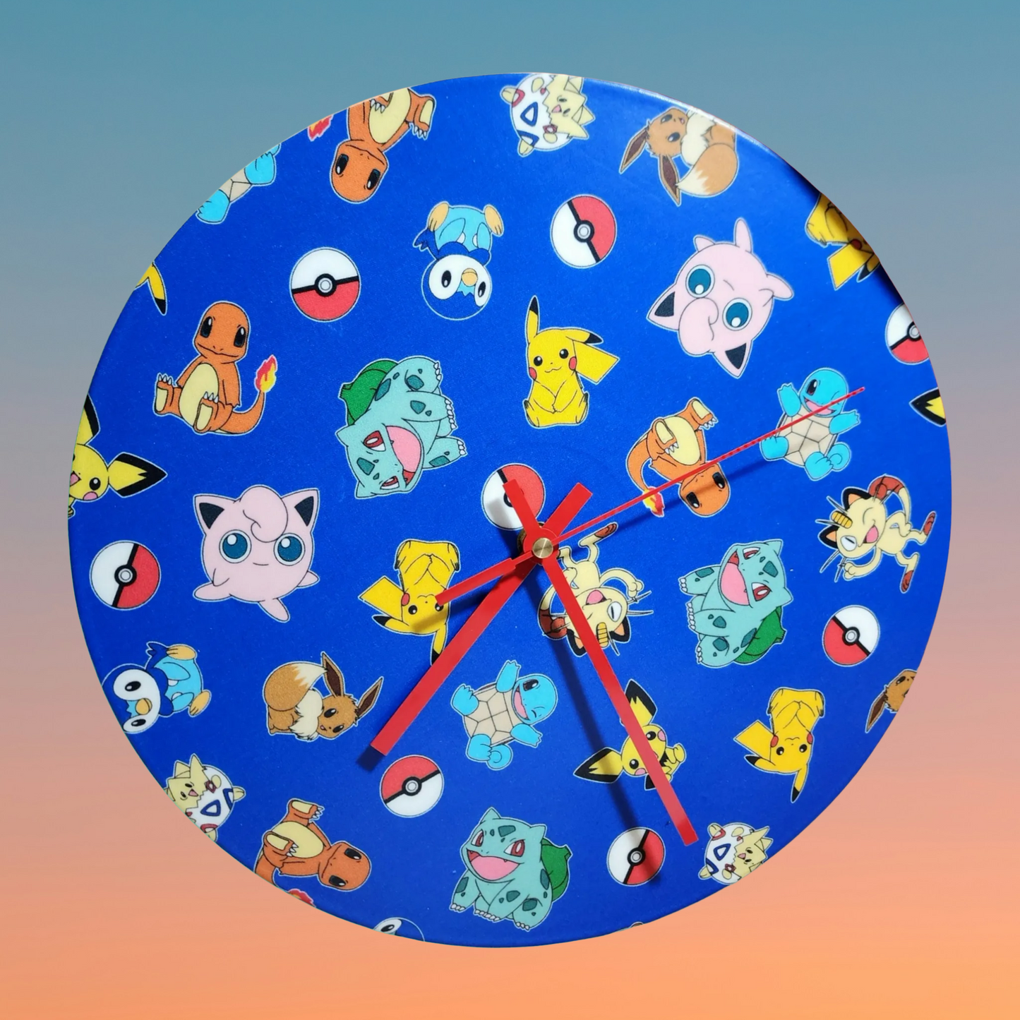 Pokemon Vinyl record clock