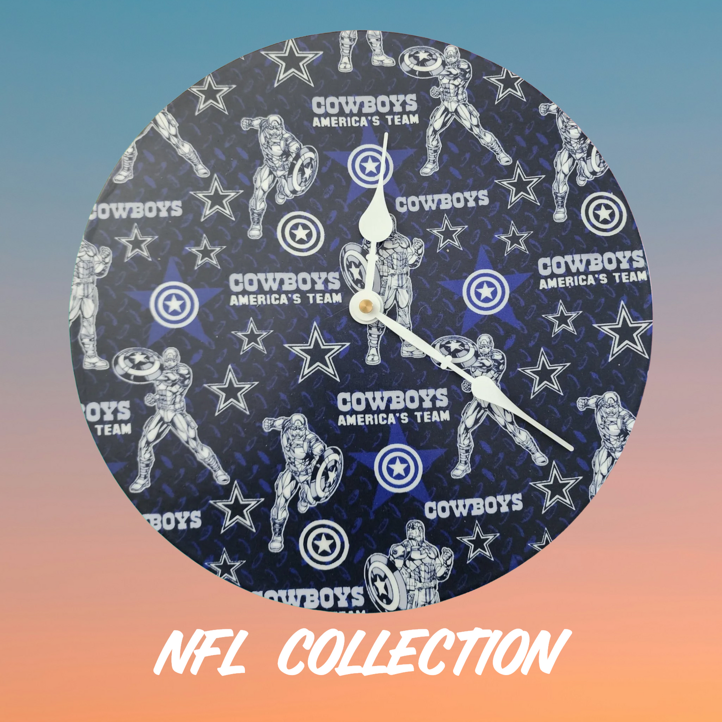 NFL Vinyl Record Clocks