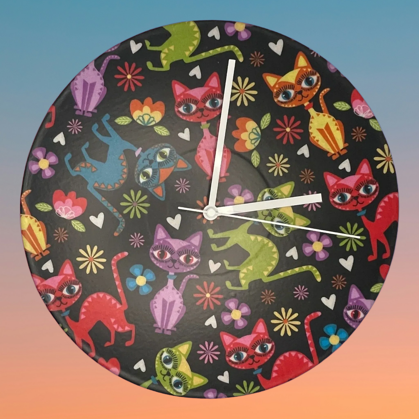 Kitty Vinyl Record Clock Collection