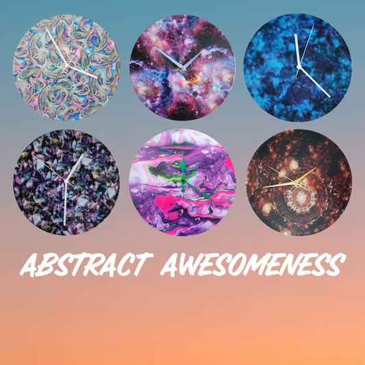 Abstract Art Vinyl Record Clock Collection